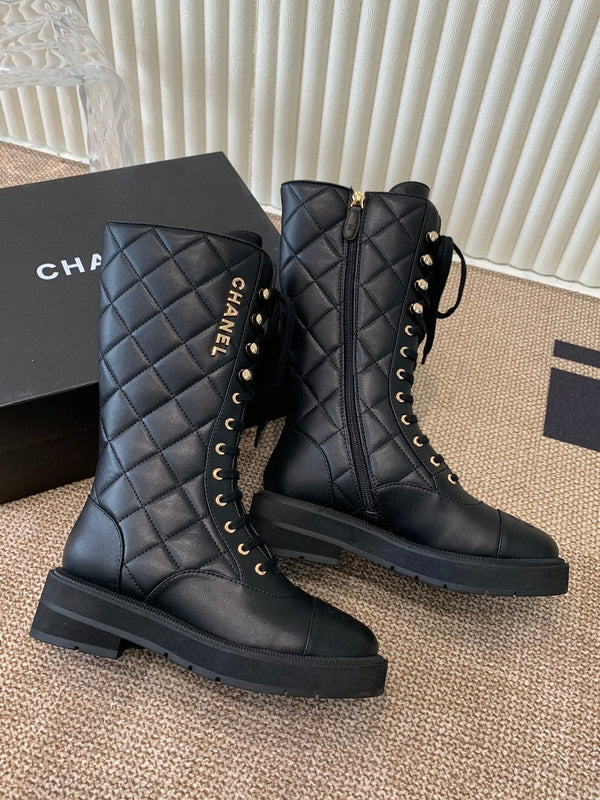 Chanel Electric Show Boot Black Leather 507525