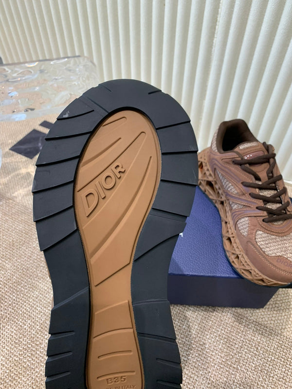 CD Sneaker B35 In Brown Suede And Fabric 113129