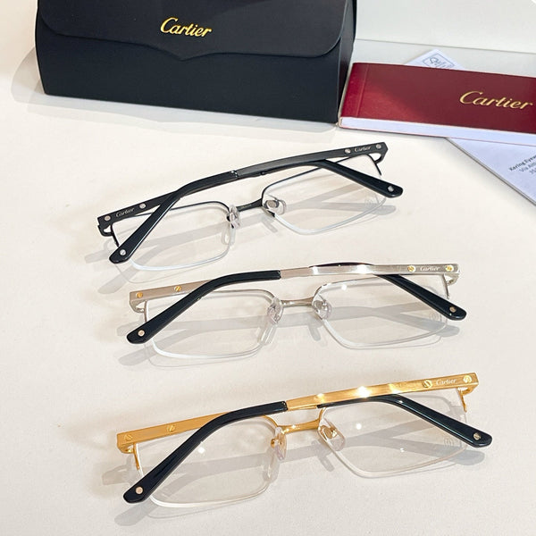 SANTOSSEMI RIMLESS RECTANGULAR FRAME SUNGLASSES CT0554O IN METAL