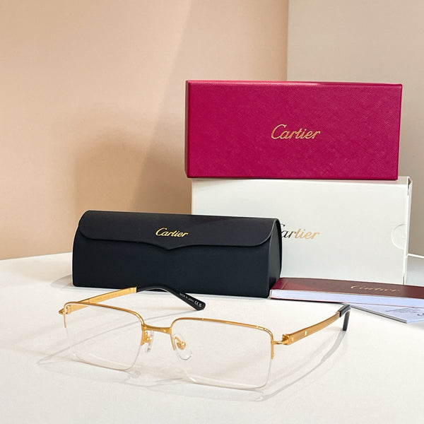 SANTOSSEMI RIMLESS RECTANGULAR FRAME SUNGLASSES CT0554O IN METAL