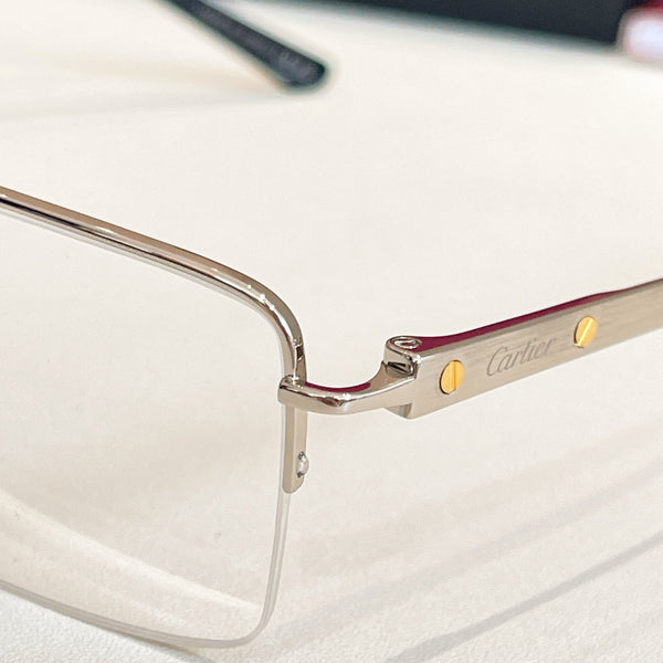 SANTOSSEMI RIMLESS RECTANGULAR FRAME SUNGLASSES CT0554O IN METAL