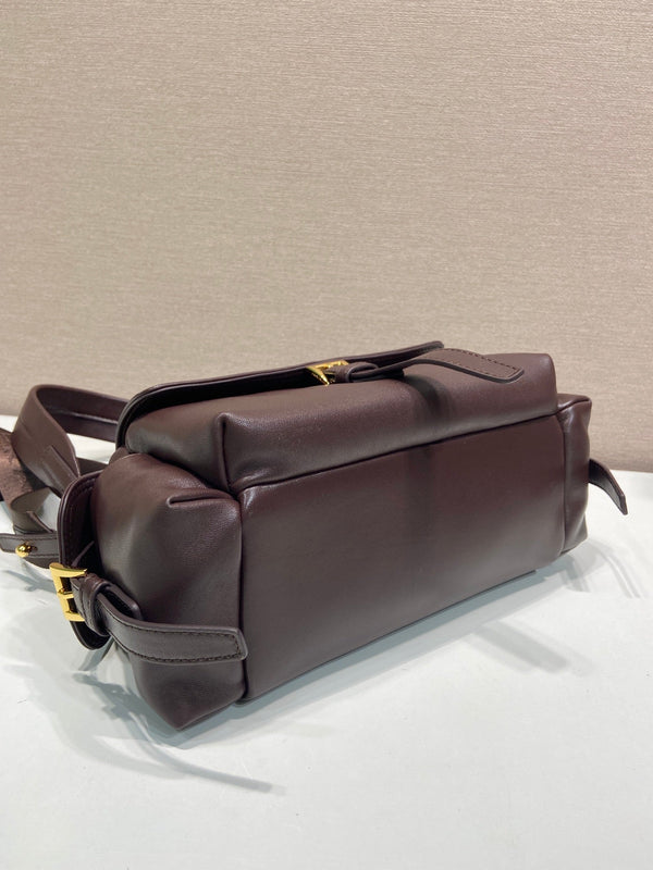 PRA Shoulder Bag Dark Brown Sheepskin 341138