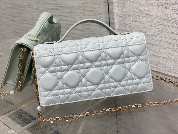 my cd mini 21 light cloud blue lambskin