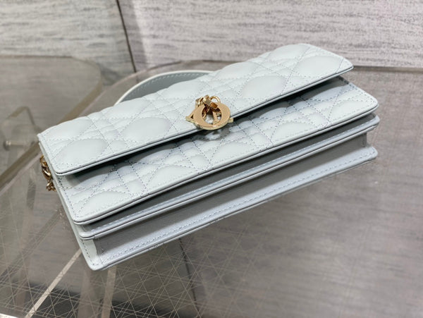 my cd mini 21 light cloud blue lambskin