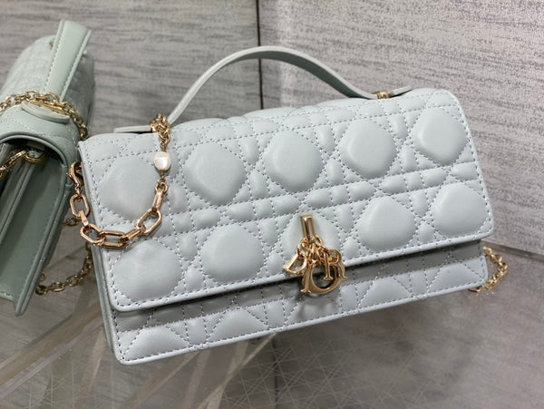 my cd mini 21 light cloud blue lambskin