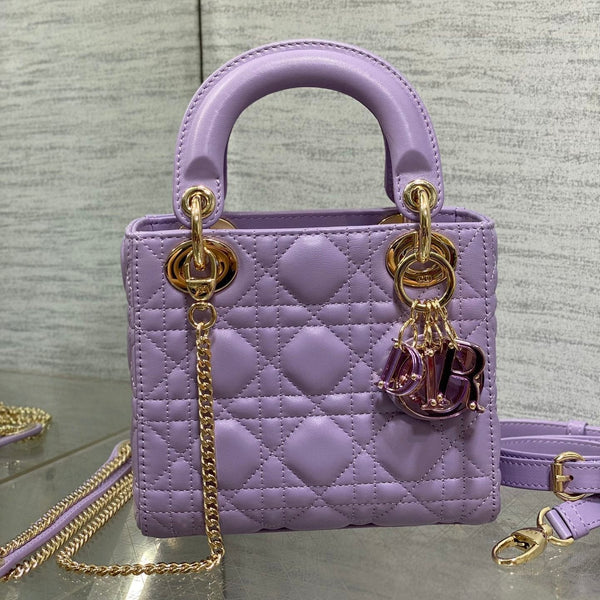 Lady Bag 17cm Violet Lambksin