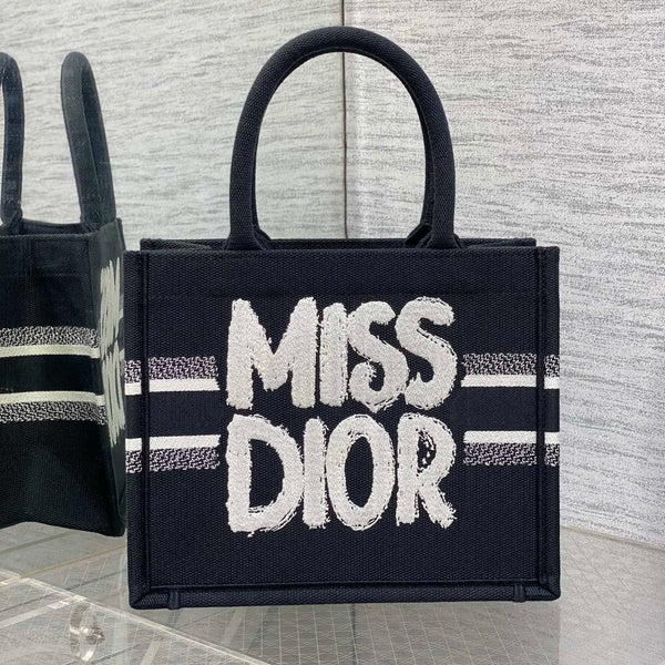 BORSA PORTA LIBRI 26 IN TELA MISTA NERA E BIANCA 226506