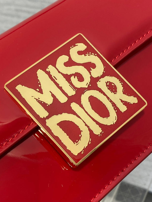 DiorNomad Miss Dior Bag Cherry Red Cowhide 247322