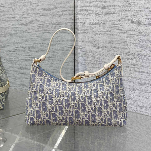 CD Miss Caro 24 blue raffia-effect fabric