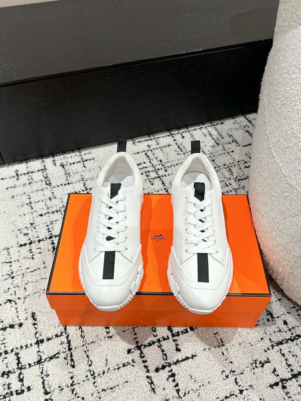 HM Jump Sneaker In White Cowhide 985305