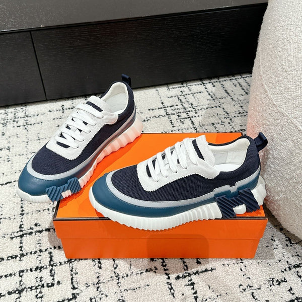 HM Sneaker In Charcoal Blue Mesh Fabric 985314