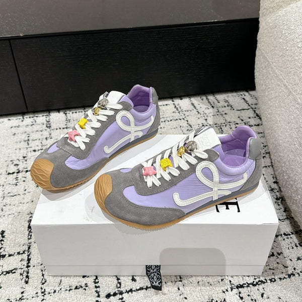 Loewe 25 Ballet Runner 2.0 Sneaker Grey Purple Nylon Sheepskin