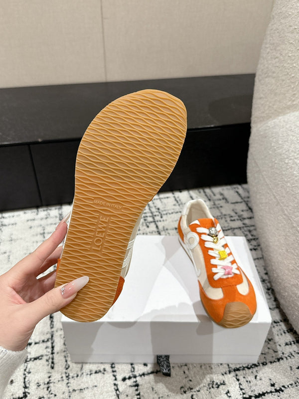 Loewe 25 Ballet Runner 2.0 Sneaker Orange Nylon Sheepskin