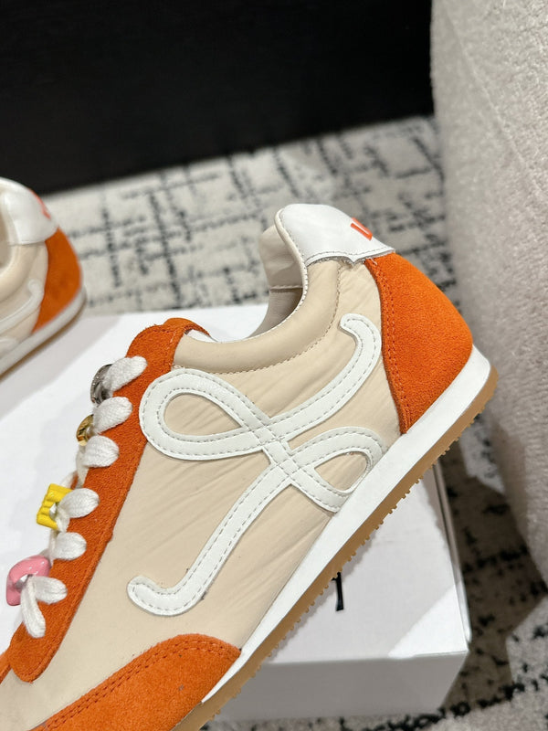 Loewe 25 Ballet Runner 2.0 Sneaker Orange Nylon Sheepskin