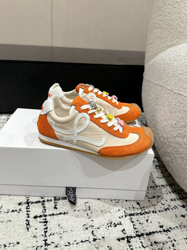 Loewe 25 Ballet Runner 2.0 Sneaker Orange Nylon Sheepskin