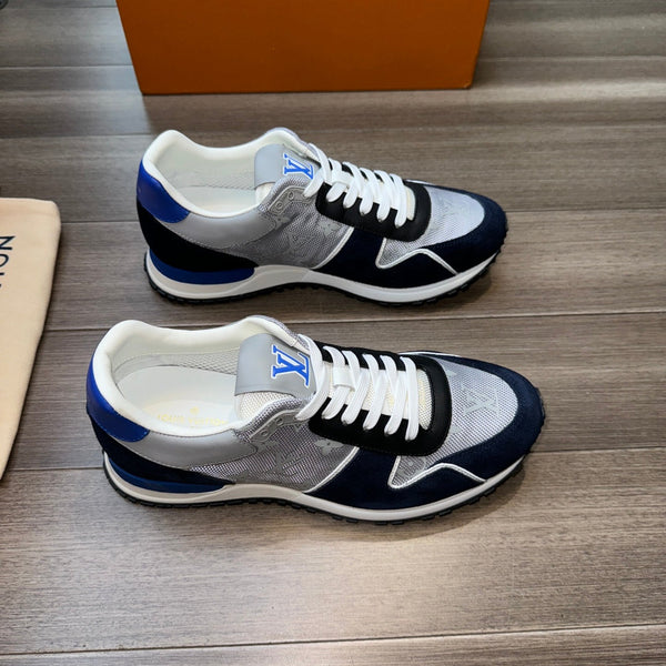 SNEAKERS LV RUN AWAY BLU NAVY GRIGIO MESCOLA