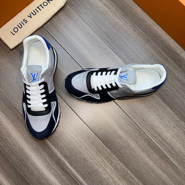 SNEAKERS LV RUN AWAY BLU NAVY GRIGIO MESCOLA