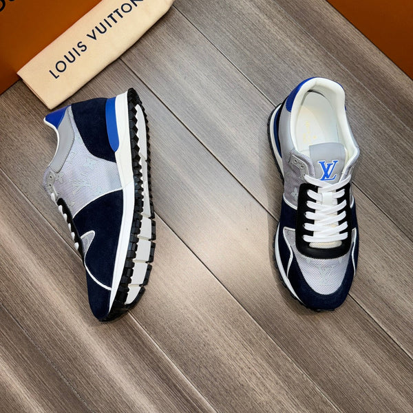 SNEAKERS LV RUN AWAY BLU NAVY GRIGIO MESCOLA