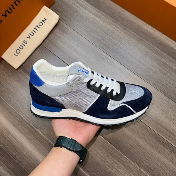 SNEAKERS LV RUN AWAY BLU NAVY GRIGIO MESCOLA