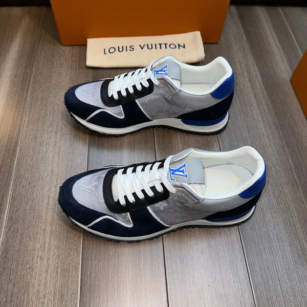 SNEAKERS LV RUN AWAY BLU NAVY GRIGIO MESCOLA