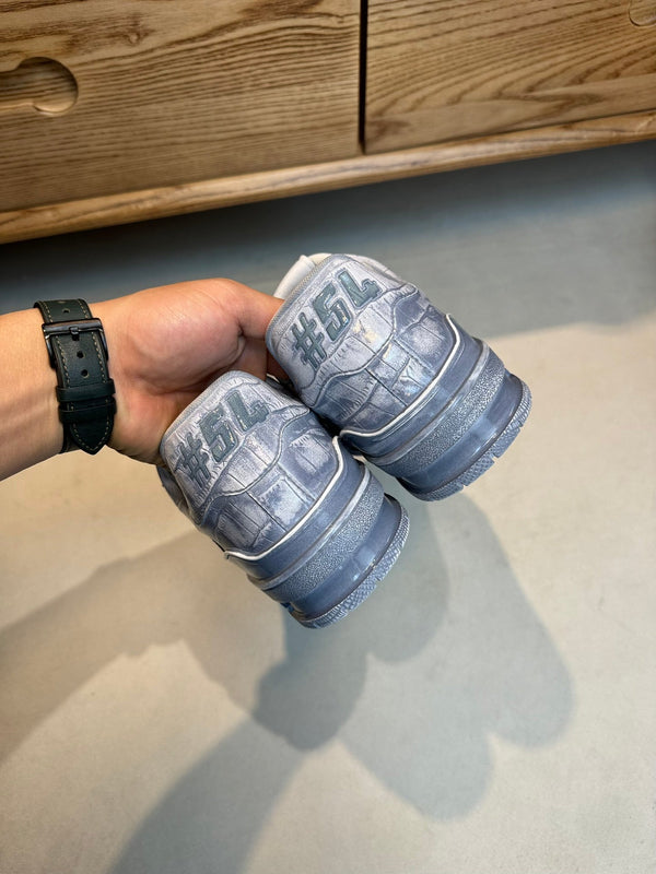 LV MEN'S LUXURY DESIGNER SPORTS BLUE SNEAKERS