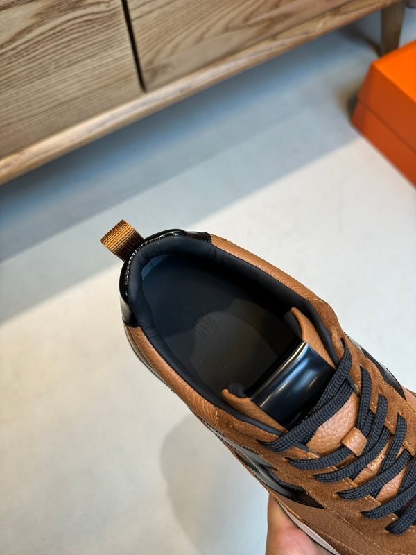 HM INTERACTIVE LACE-UP SNEAKER TAWNY CALFSKIN
