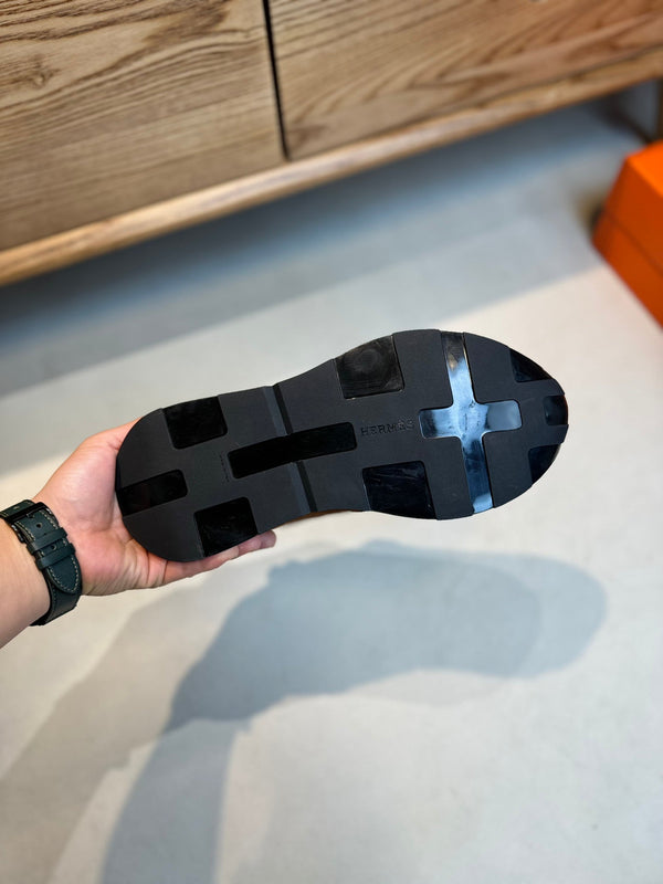 HM INTERACTIVE LACE-UP SNEAKER TAWNY CALFSKIN