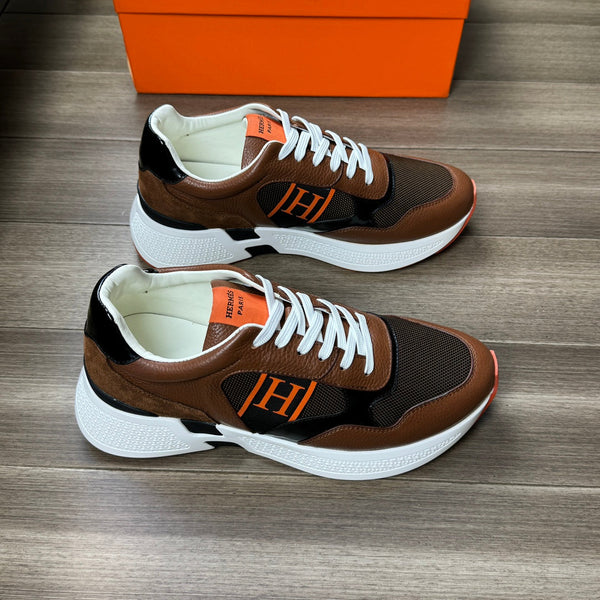 HM THICK - SNEAKERS IN TESSUTO A RETE MARRONE