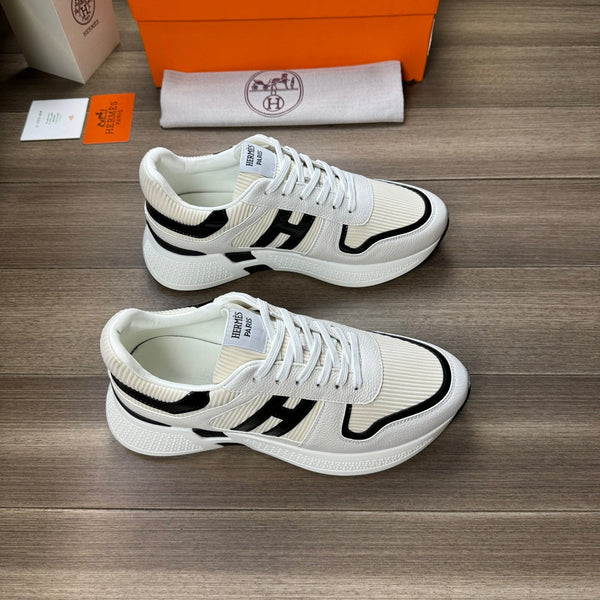 HM THICK - SOLE SNEAKER WHITE AND BLACK FABRIC