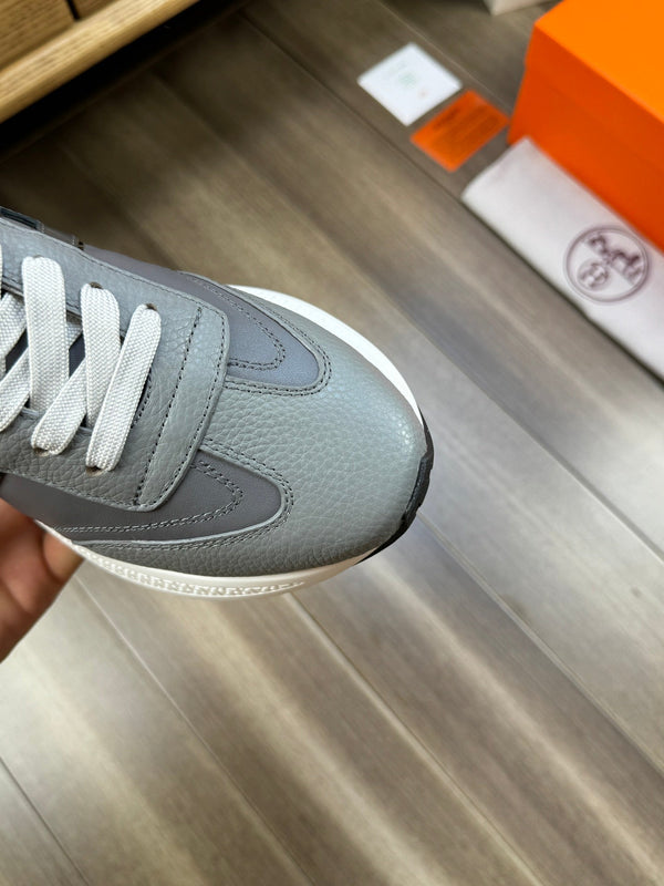 SNEAKER HM TRAIL IN PELLE DI VITELLO GRIGIA