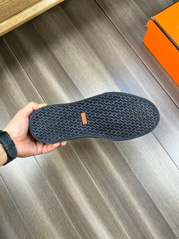 SNEAKER SLIP-ON HM GAME IN PELLE DI VITELLO NERA