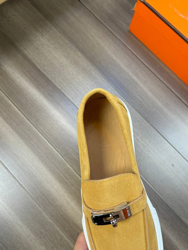 SNEAKER SLIP-ON HM GAME IN CAMOSCIO SENAPE