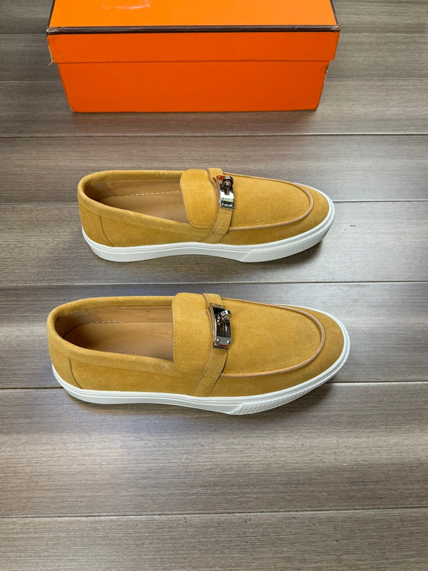 SNEAKER SLIP-ON HM GAME IN CAMOSCIO SENAPE