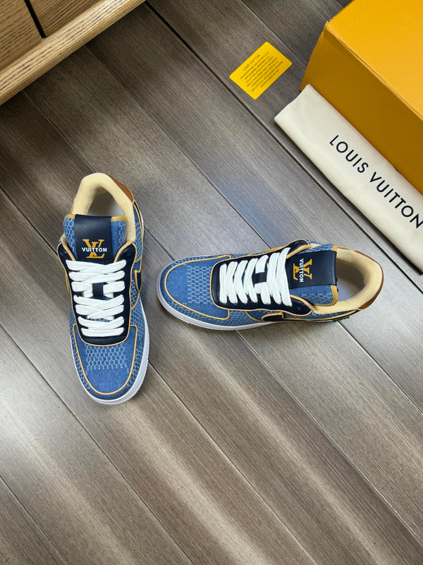 SNEAKER LV IN TELA AZZURRA