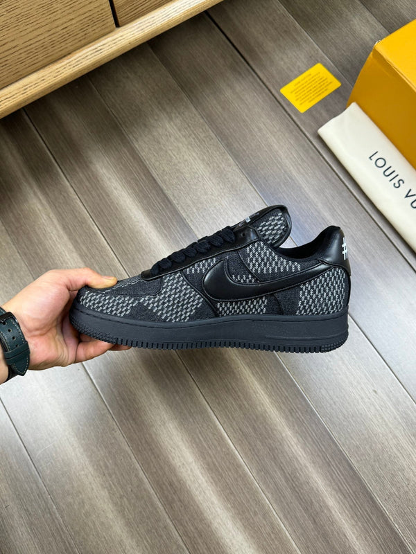 LV SNEAKER NERO MIX BIANCO TELA