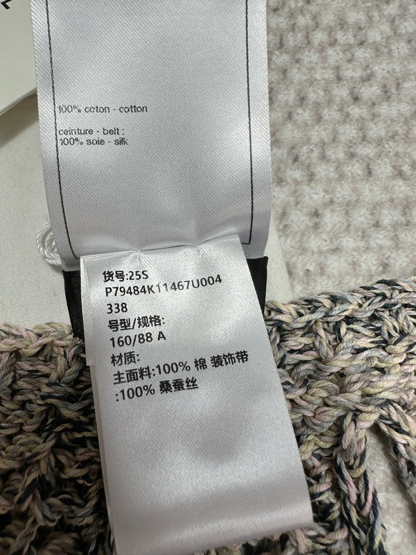 CC 25 Hollow Knitted Vest Gray Cotton