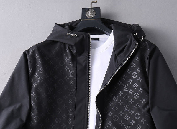 LV HOODED JACKET BLACK MONOGRAM 239039