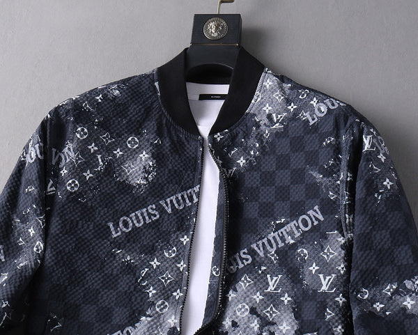 LV NAVY BLUE MONOGRAM AND DAMIER JACKET 239042