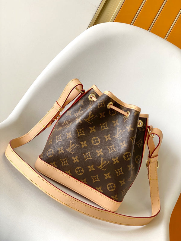 LV Noé BB Bag 22cm Brown Beige Monogram Canvas & Cowhide
