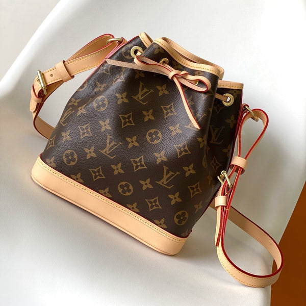 LV Noé BB Bag 22cm Brown Beige Monogram Canvas & Cowhide