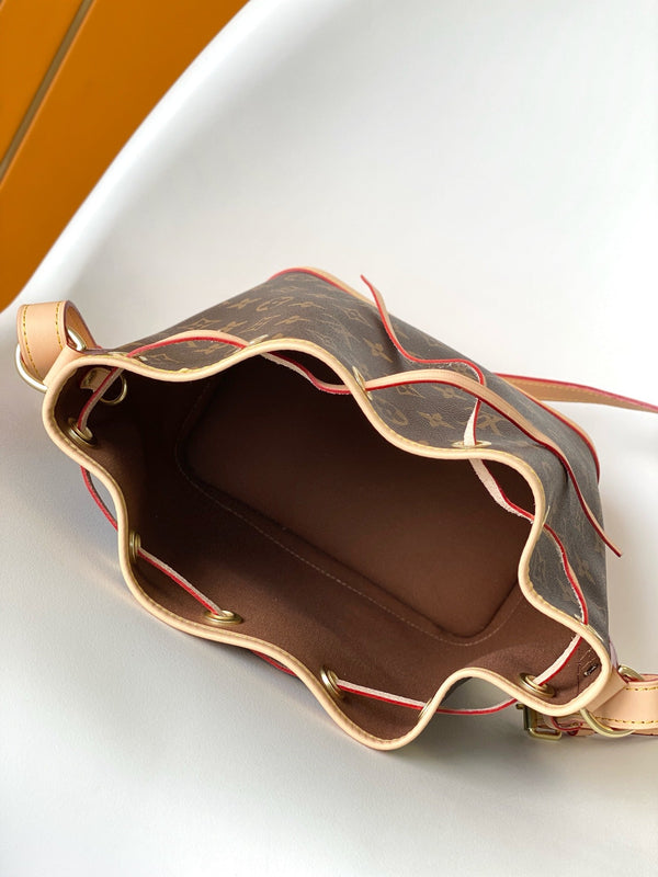 LV Noé BB Bag 22cm Brown Beige Monogram Canvas & Cowhide