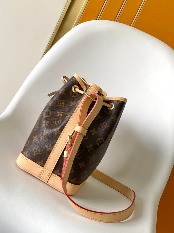 LV Noé BB Bag 22cm Brown Beige Monogram Canvas & Cowhide