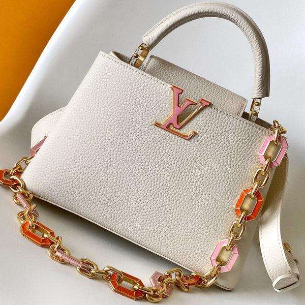 Capucines BB 21cm Bag White Cowhide 251662