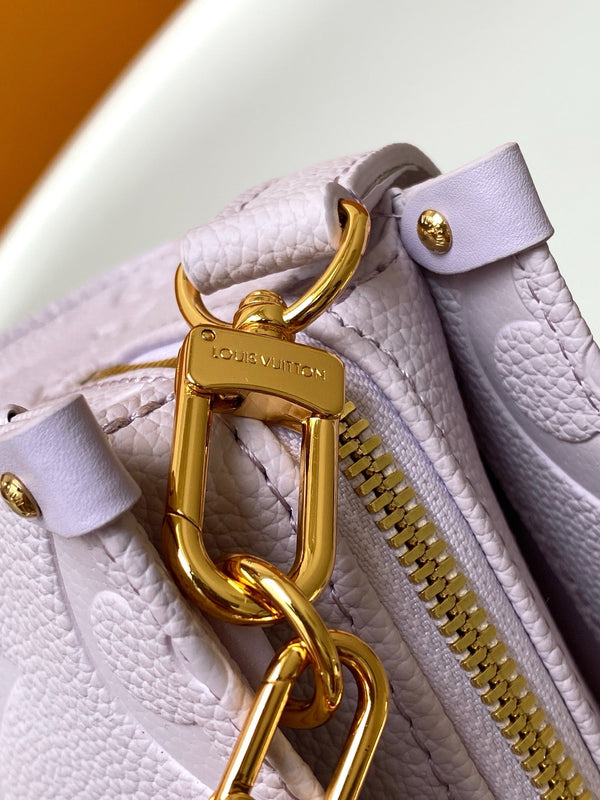 LV M15192 OnTheGo East West Tote 25cm Taro Purple Embossed Grain Cowhide GHW