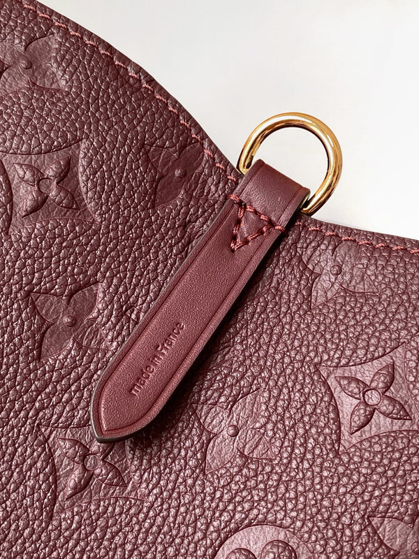 LV All In One PM Burgundy Embossed Monogram Empreinte Cowhide 268416