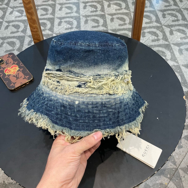 BUCKET HAT IN AEGEAN BLUE DENIM 346893