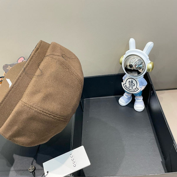 CAPPELLINO BAKER BOY IN TESSUTO MARRONE MEDIO 400795