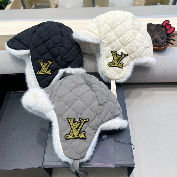 CAPPELLO TRAPPER IN COTONE GRIGIO 411229