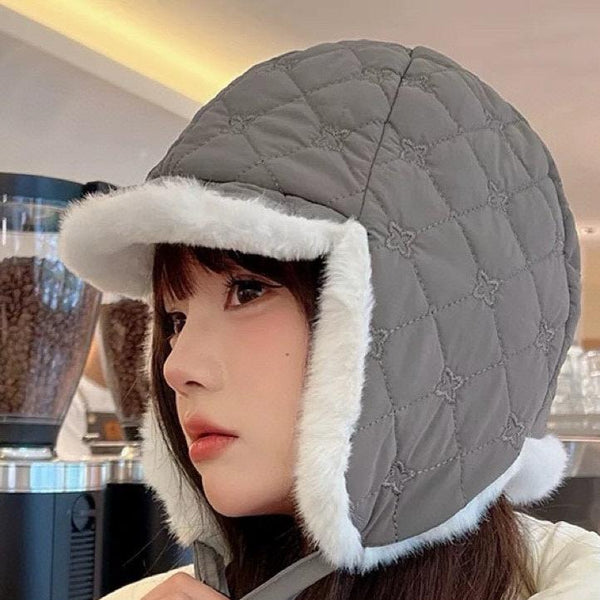 CAPPELLO TRAPPER IN COTONE GRIGIO 411229