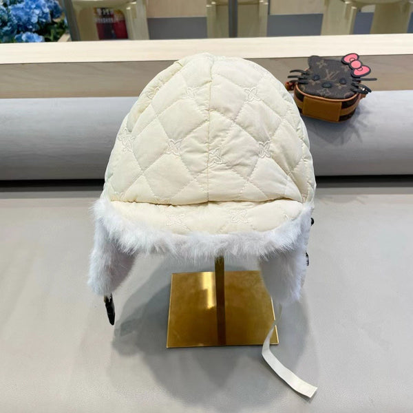 CAPPELLO TRAPPER IN COTONE BEIGE 411230